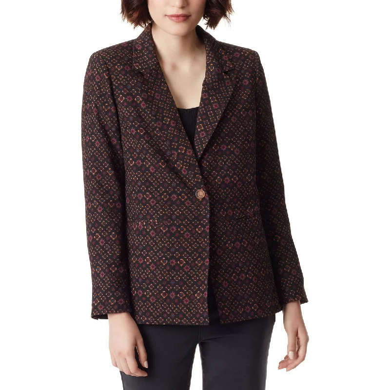 Popular Collection Womens Printed Office One-Button Blazer