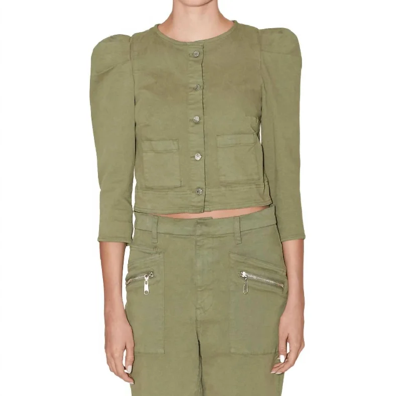 Trendy Street Style Attire Sienna Jacket In Military