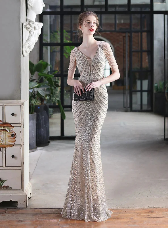 Flash Sale Now TastyHottie - SEQUINED FISHTAIL BEADING GOWN