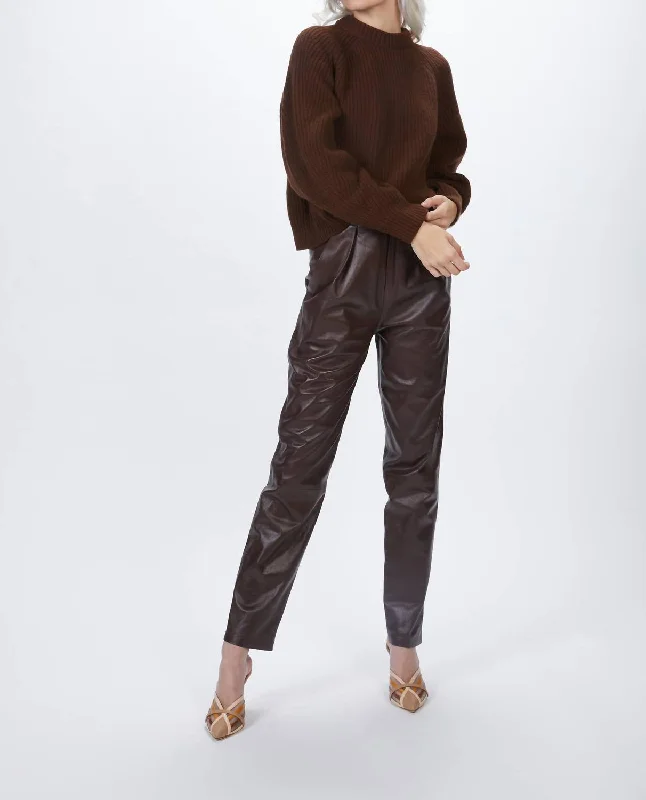 Chic Styles Fifi Sweater In Brown