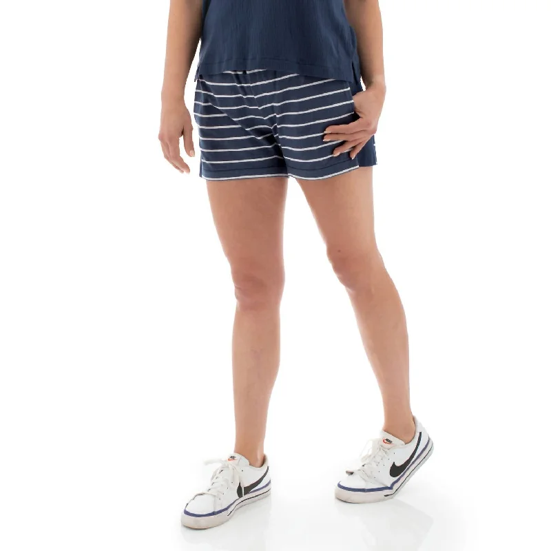 Attire Sale Savita Short In Insignia Blue Stripe