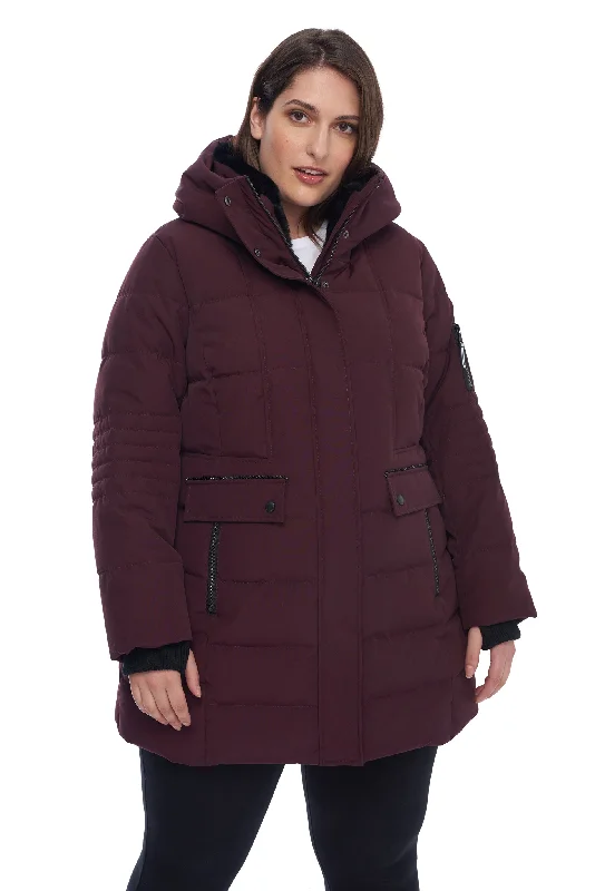 Popular Collection KOOTNEY PLUS | WOMEN'S VEGAN DOWN (RECYCLED) MID-LENGTH PARKA (PLUS SIZE)