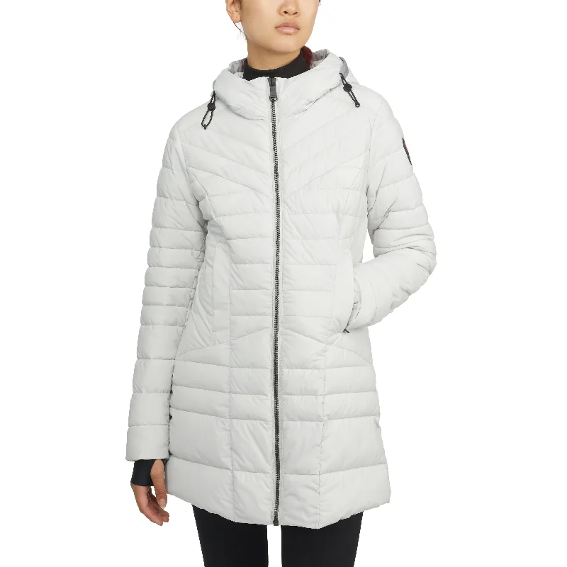 First Order Discount Pajar Women's Cort Light Weight Stretch Fixed Hood Puffer with Reflective Trim