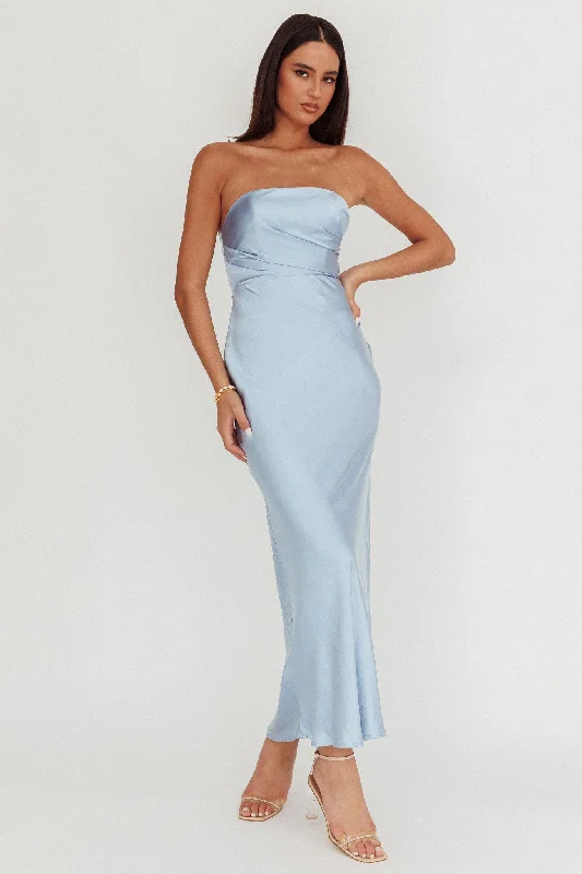 Casual Chic City Of Stars Strapless Maxi Dress Baby Blue