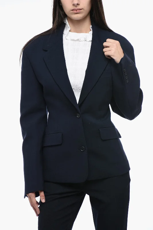 New Season Fashion Preview Off-White Stretch Wool Blazer With Flap Pocket 38 Italian Size