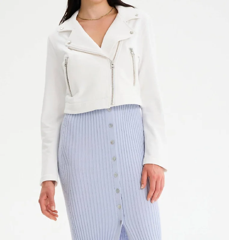 Stylish Basics James Terry Perfecto Jacket In White