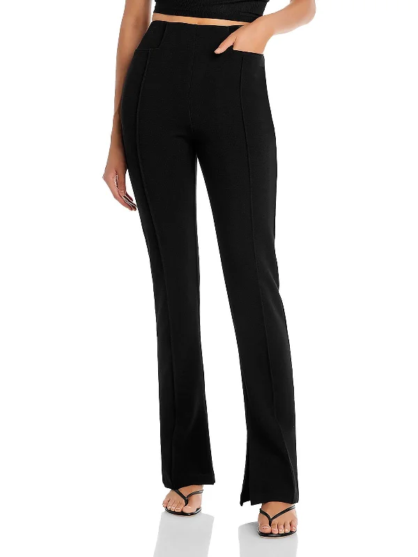 Style Upgrade Womens High Rise Pintuck Straight Leg Pants