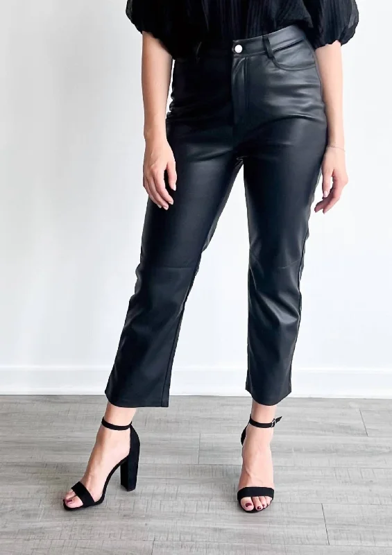 Casual Chic Lani Pu Pant In Black