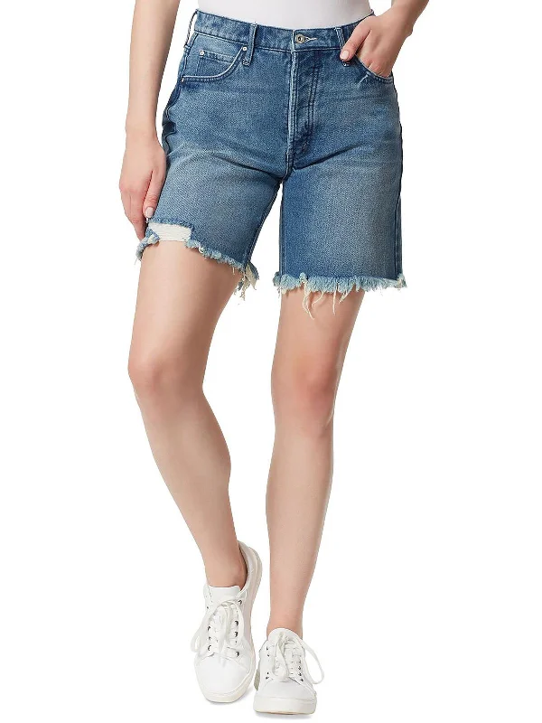 Trendy Threads Womens Faded Low-Rise Denim Shorts