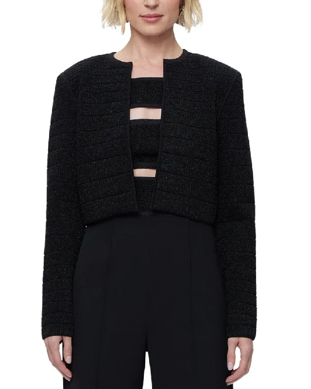 Versatile Wardrobe Essentials Hervé Léger Textured Lurex Cropped Jacket