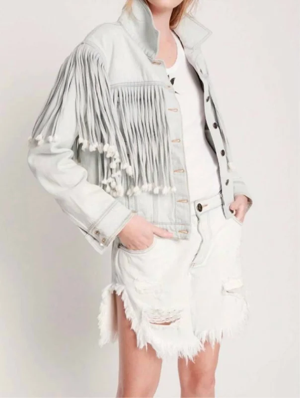 Trendy And Individual Women's Fashion Florence Fringed Jacket