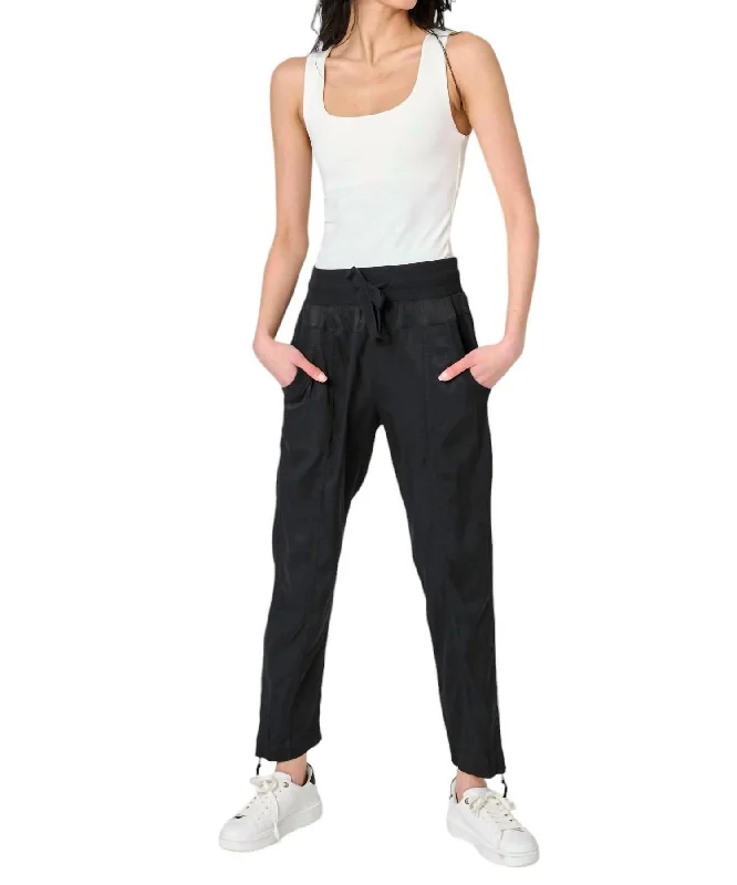 Mega Sales Melody Stretch Cupro Relaxed Fit Jogger In Black