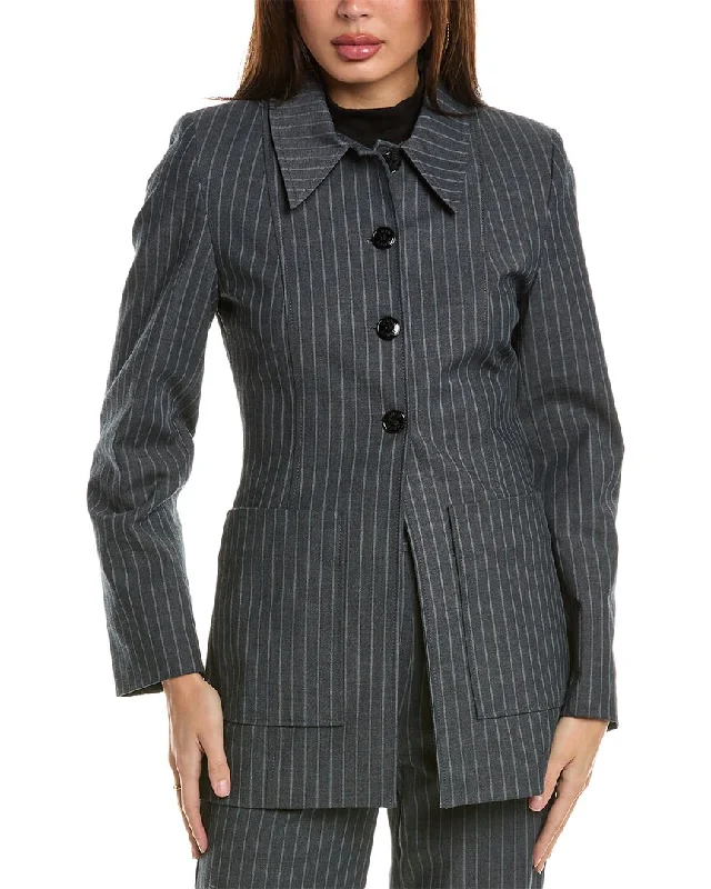 Fashion Forward Outfits GANNI Stripe Blazer