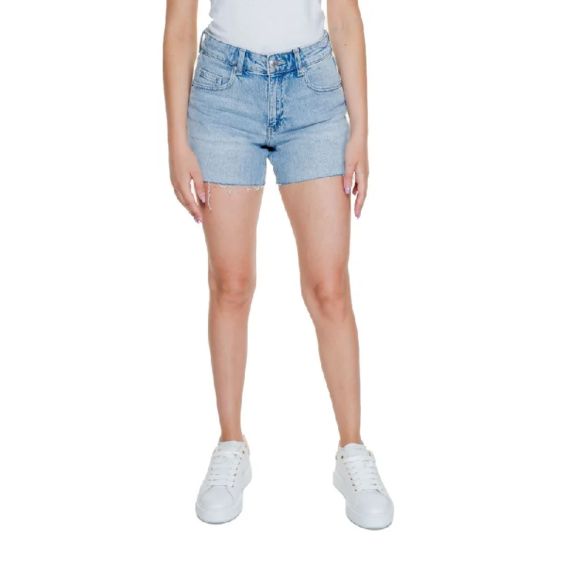 Lightweight Fabric Vero Moda blue Cotton Women's Short