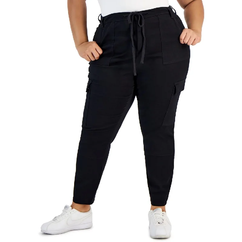 Limited Time Deal Plus Womens High-Rise Cargo Skinny Pants