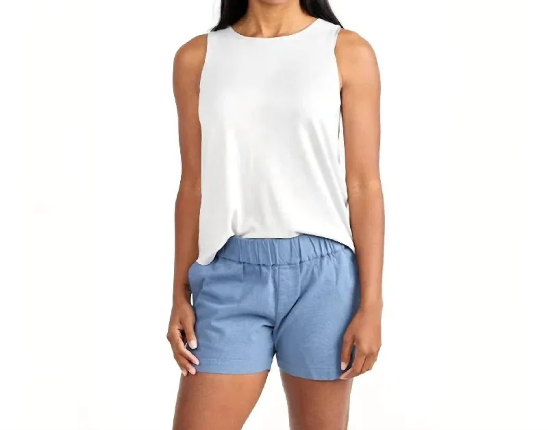 Hot Sale Women's Stretch Canvas Short In Sail Blue