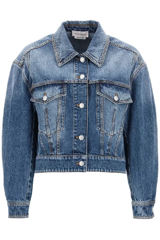 Eco Friendly Fashion Sale Alexander Mcqueen Women's blue Cocoon Jacket