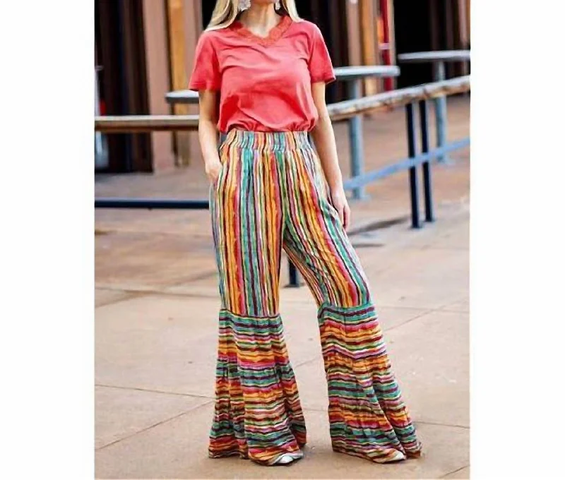 Limited Time Offer Ruffle Palazzo Pants In Multi