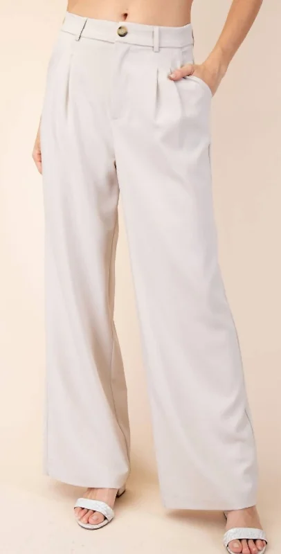 Budget Friendly Game Changer Straight Leg Pants In Cream