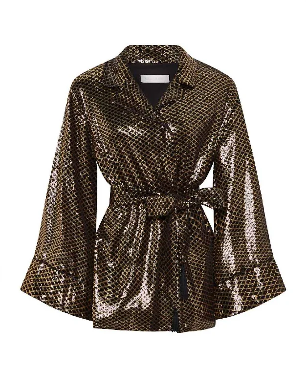 Mega Sale Una Sequin Jacket In Gold