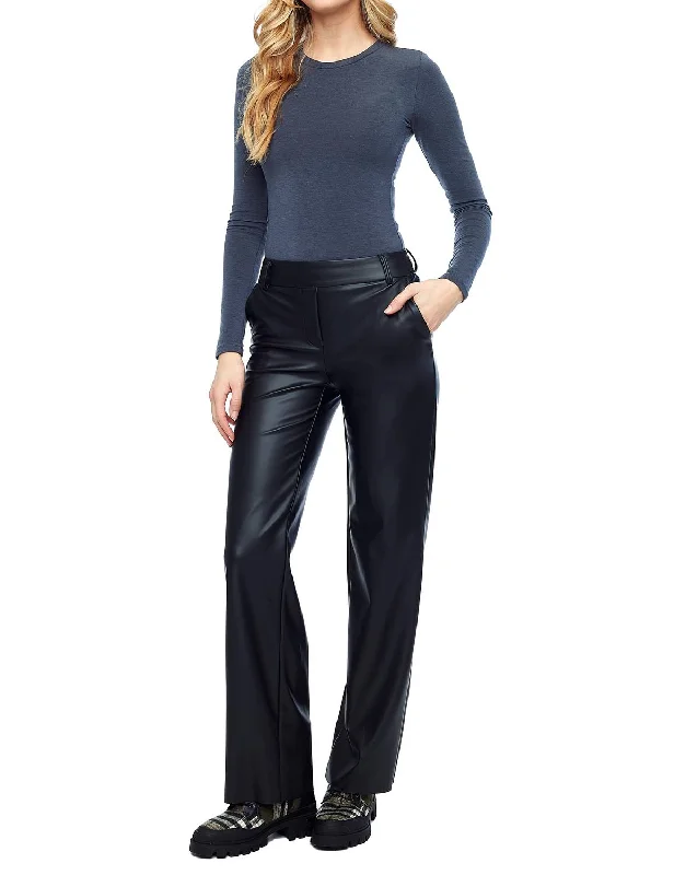 Clearance Sale, All Cheap Yaelle Vegan Soft Leather Ankle Pant In Black