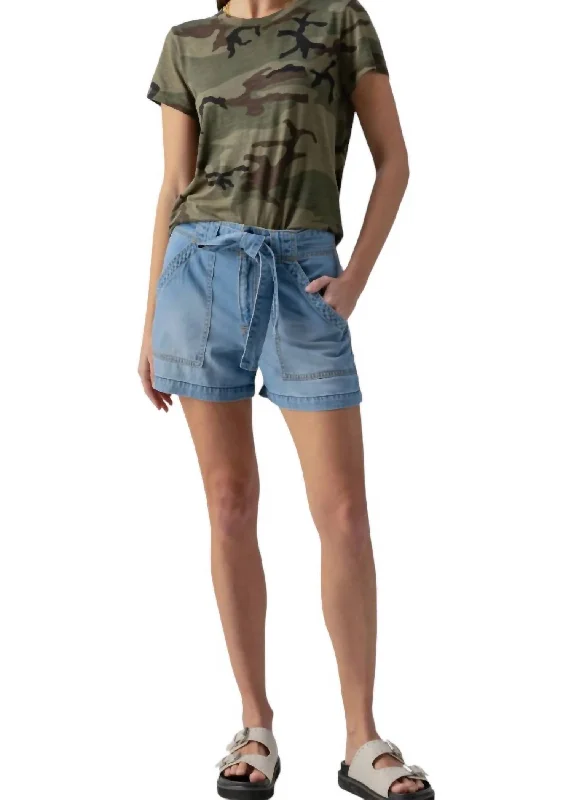 Trendy Street Style Attire Reissue Sash Short In Sun Drenched