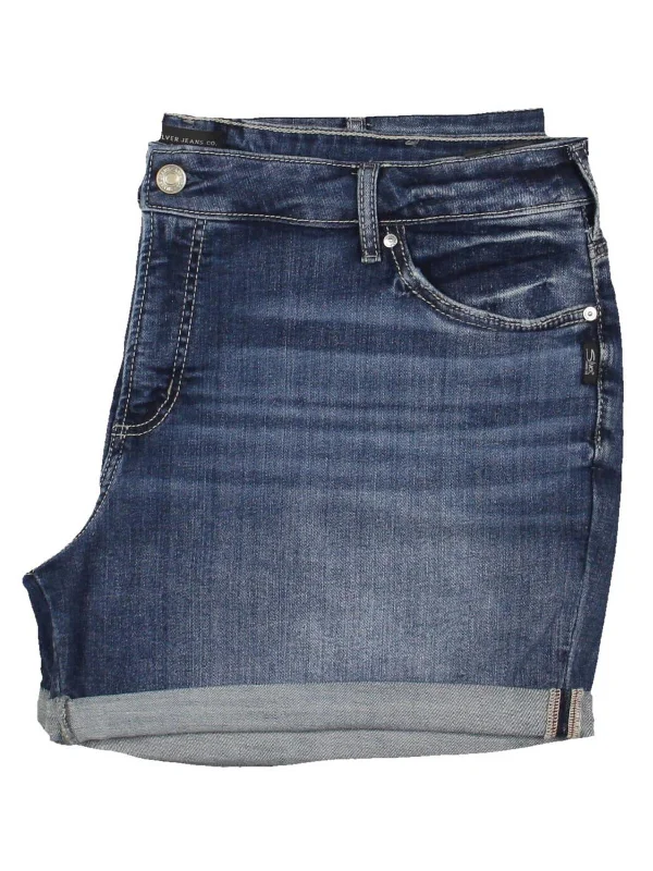 Stylish Spring Fashion Plus Womens Mini Stretch Denim Shorts