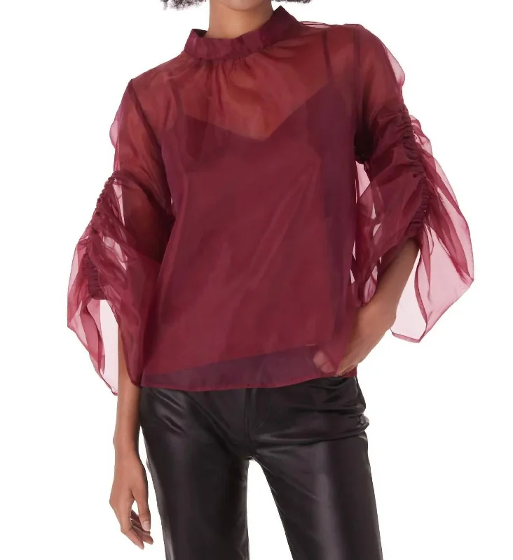 Weekend Exclusive Sibyl Blouse In Cabernet