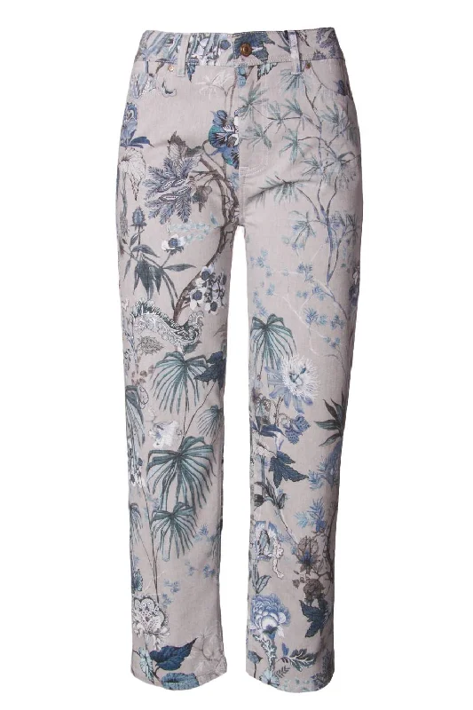 Explore What's New Women's Leyle Denim Pants In Blue Graphical