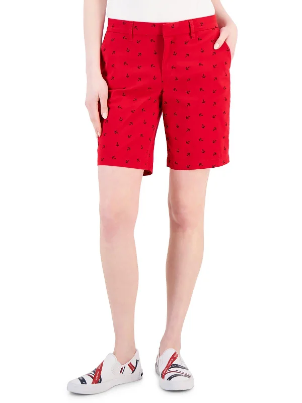 Hot Picks Womens Printed Midi Bermuda Shorts