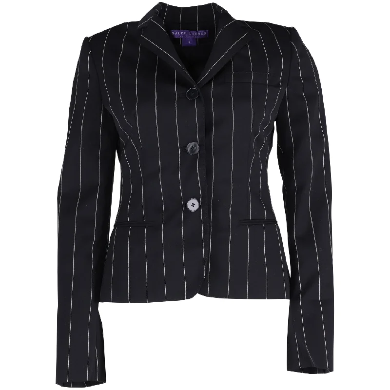 Forward Trendsetter Ralph Lauren Striped Blazer in Black and White Cotton