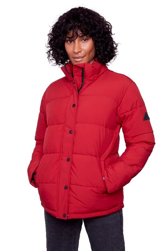 Fashion Forward FORILLON | WOMEN'S VEGAN DOWN (RECYCLED) SHORT QUILTED PUFFER JACKET