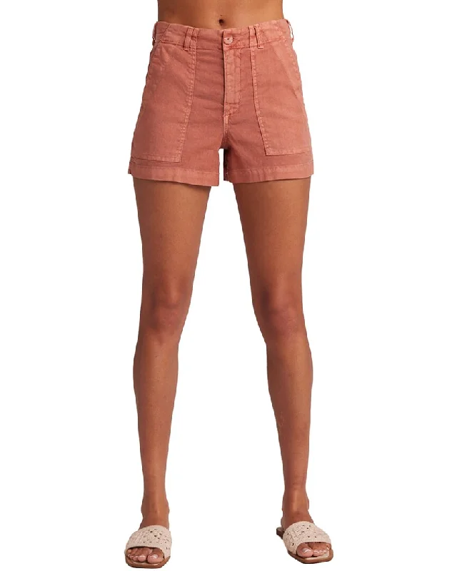 Fashion Deal Bella Dahl Sol Utility Tab Linen-Blend Short