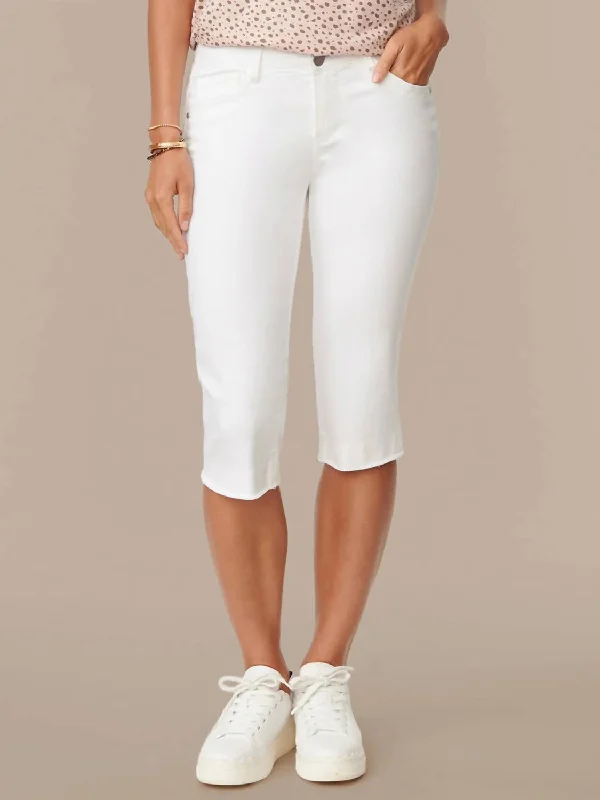 Exclusive Sale Skimmer Capri Pants In Optic White