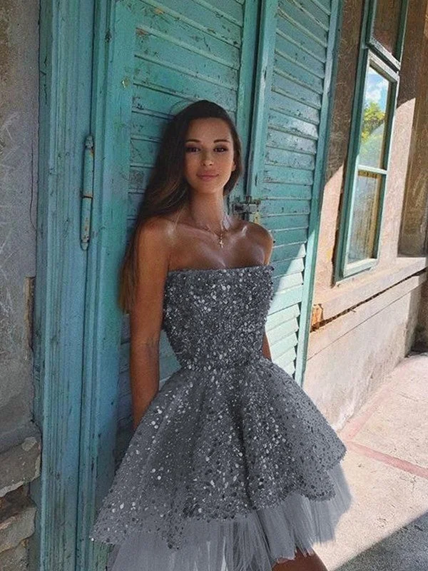 Unleash Your Style A-Line/Princess Ruffles Strapless Sleeveless Short/Mini Dresses