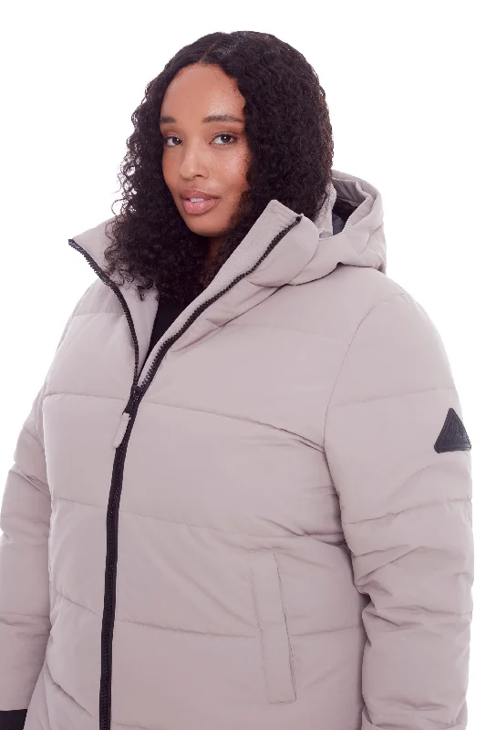 Stylish Savings KLUANE PLUS | WOMEN'S VEGAN DOWN (RECYCLED) ULTRA LONG LENGTH PARKA (PLUS SIZE)