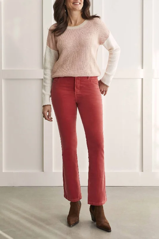 Shop Sale Items Fly Front Cords Pant In Chili Red