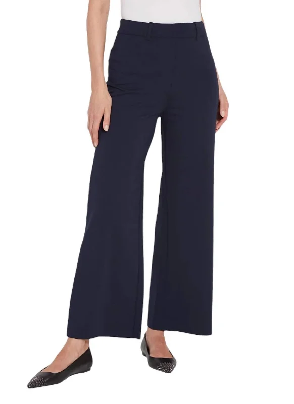 Redefining Women's Fashion Erin Wide Leg Ponte Pant In True Navy