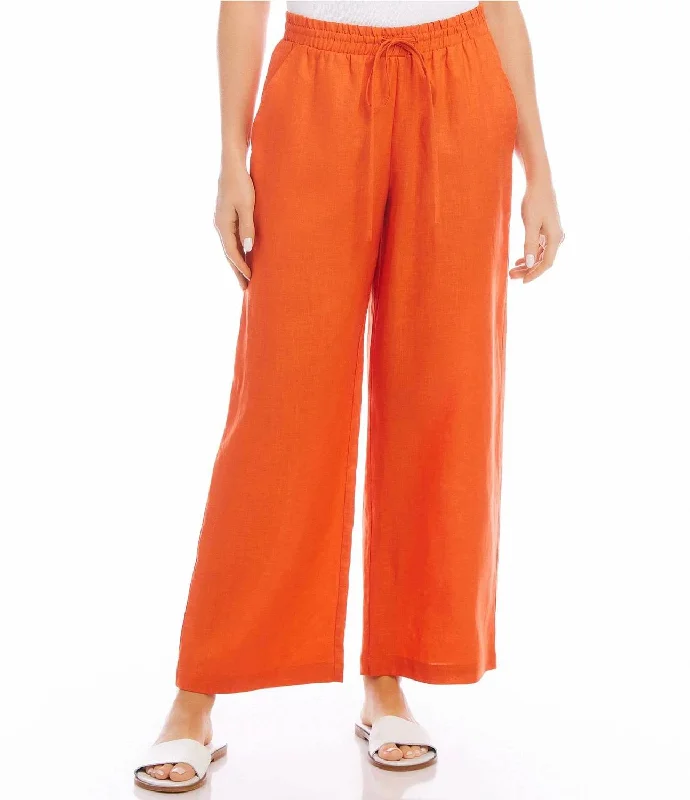 Style Breakthroughs Drawstring Pants In Orange