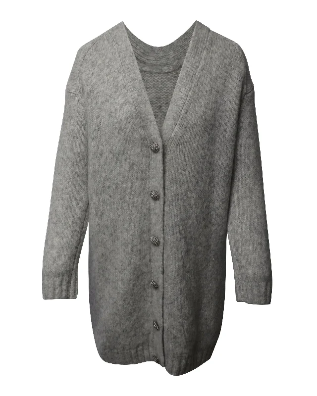 Evening Looks Ba&sh Beyla Sweater Dress in Grey Polyamide