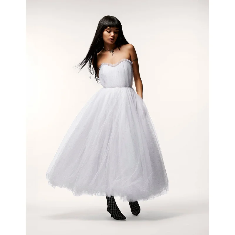 Athleisure Wear Bride Vibes Tulle Dress White