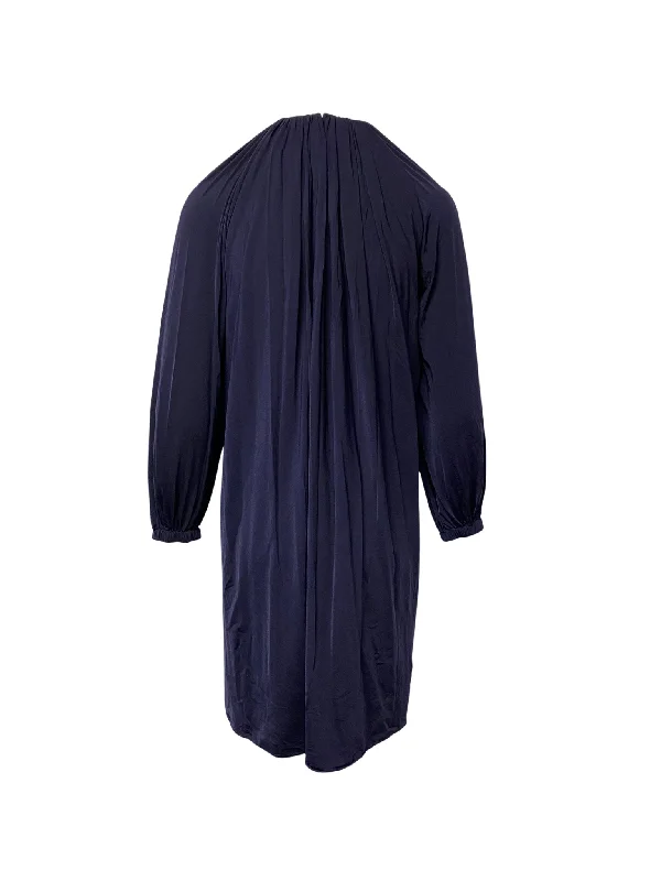 Weekend Exclusive Calvin Klein Longsleeve Shift Dress in Navy Blue in Polyamide