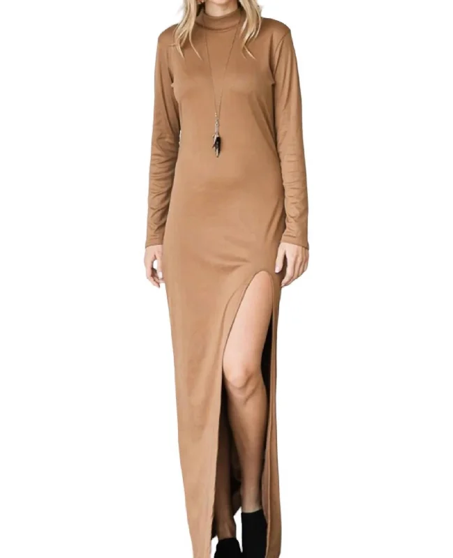 Fashion Forward Style Find Me Out Dress In Brown