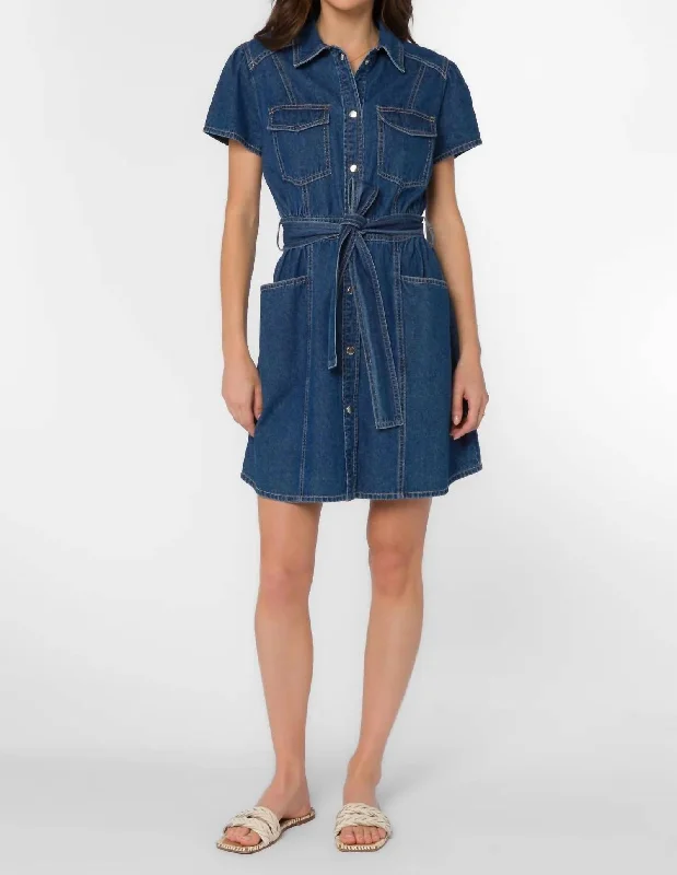 Trendy Fashion For Women Fonda Denim Dress In Vint