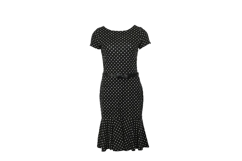 Limited Time Offers Ganni Polka Dot Dress in Black Viscose