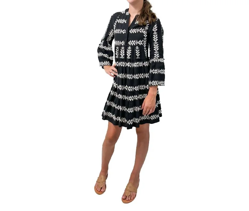 Fashion Deal Hollis Cotton Dress In Black White