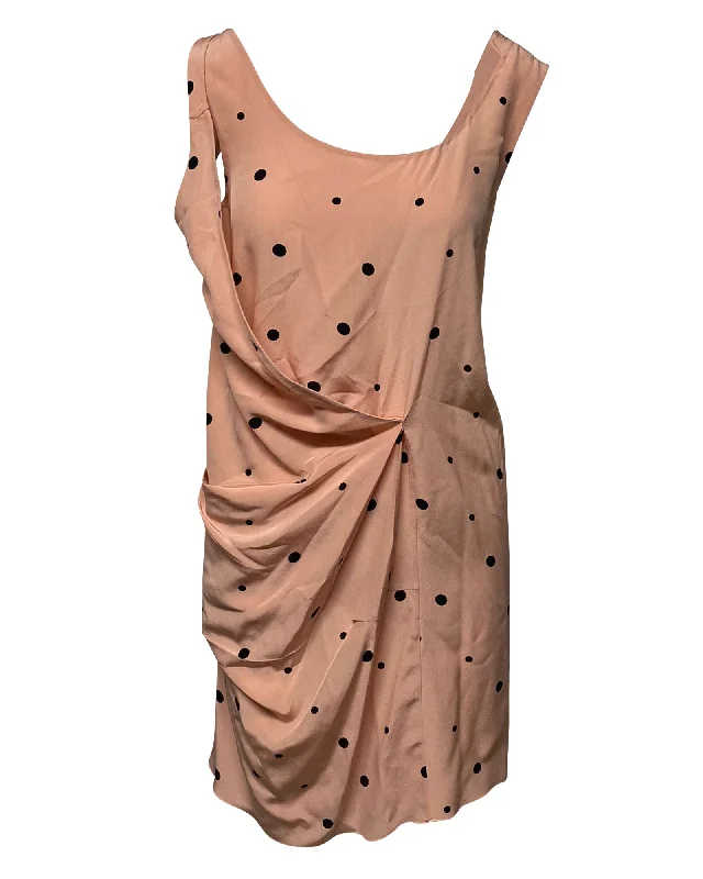 Holiday Glam Marni Polka Dot Dress in Pink Silk