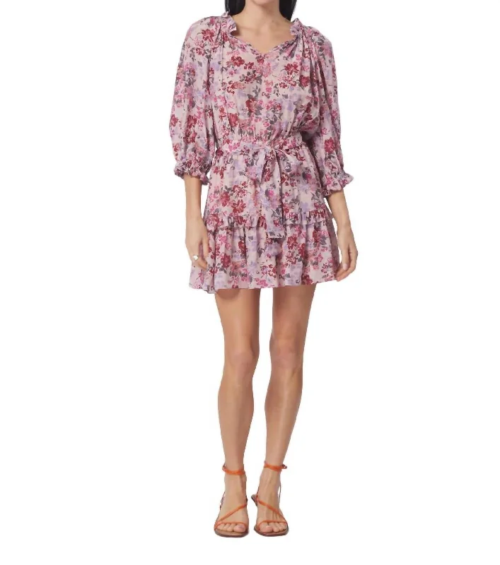 Boho Chic Fashion Mel Dress In Monet Garden Print