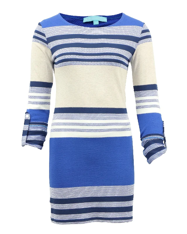 Eco Friendly Fashion Sale Melissa Odabash Striped Dress in Blue Viscose