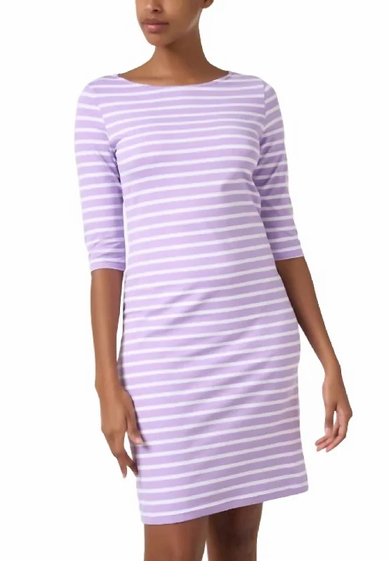 Spring Wardrobe Propriano Dress In Lavender And White